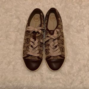 Michael Kors  Logo Sneakers Size 6.5 Color: Brown